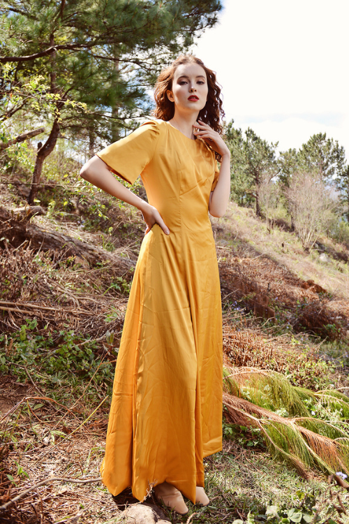 Silk Gown - Silk Dress Sleeve - Maxi Silk Dress - Nightgown Silk - Natural Mulberry Silk - Silk Dress - Mulberry Silk Dress