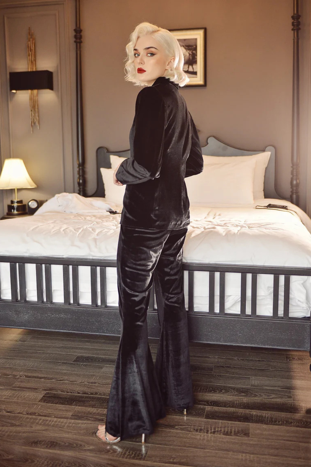 Women Velvet Blazer Jacket