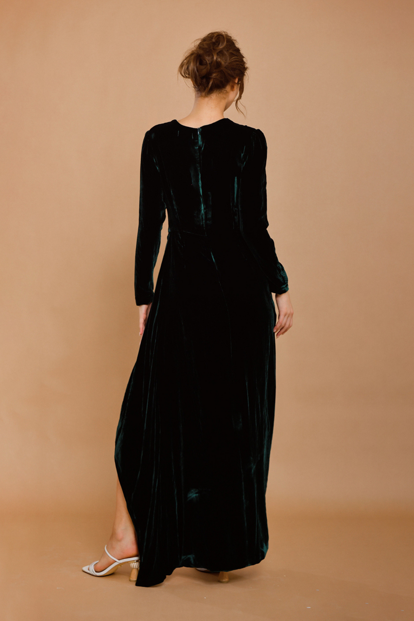 CAMILLE Slit Velvet Gown