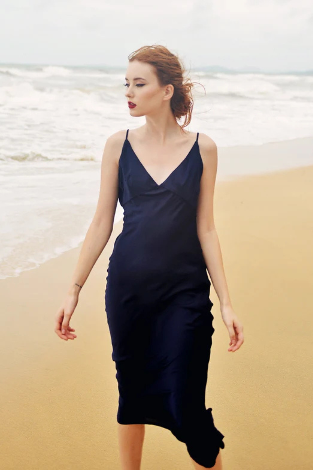 Midi Silk Slip Dress