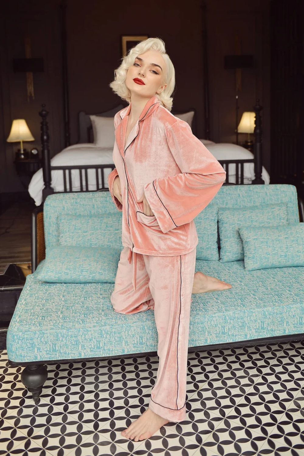 Long Sleeve Velvet Pajamas set for Women - Winter Velvet Pajamas