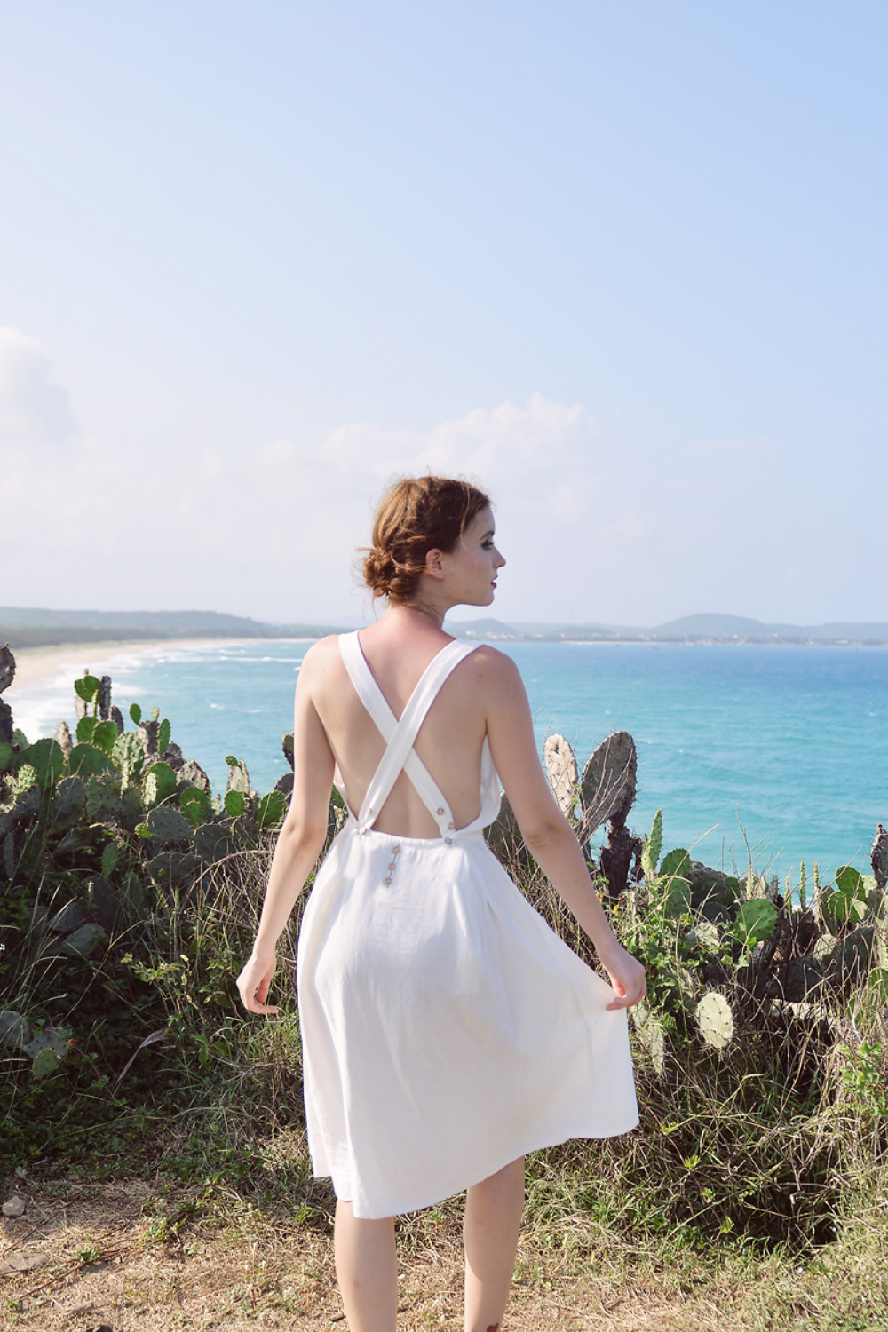 Organic Cotton Linen Pinafore Dress
