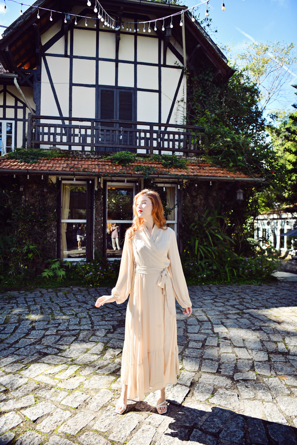 Tiered Hem Luxury Silk Kimono Robe