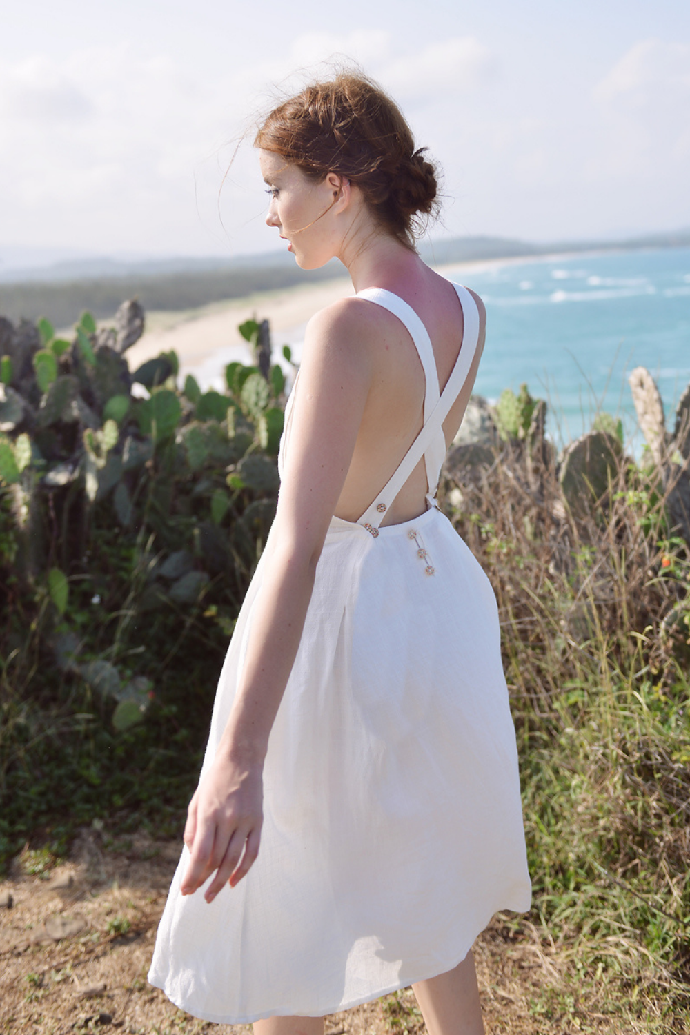 Organic Cotton Linen Pinafore Dress