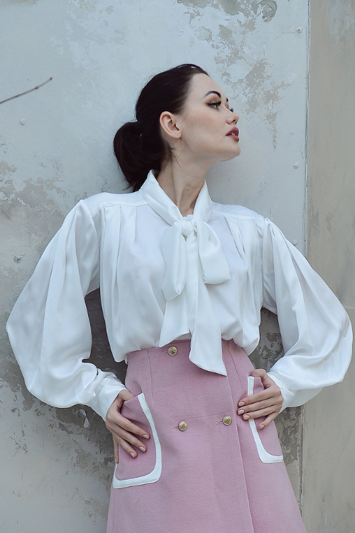 White Silk Blouse - Silk Blouse Women - White Silk Shirt - Silk Top - Mulberry Silk Clothing