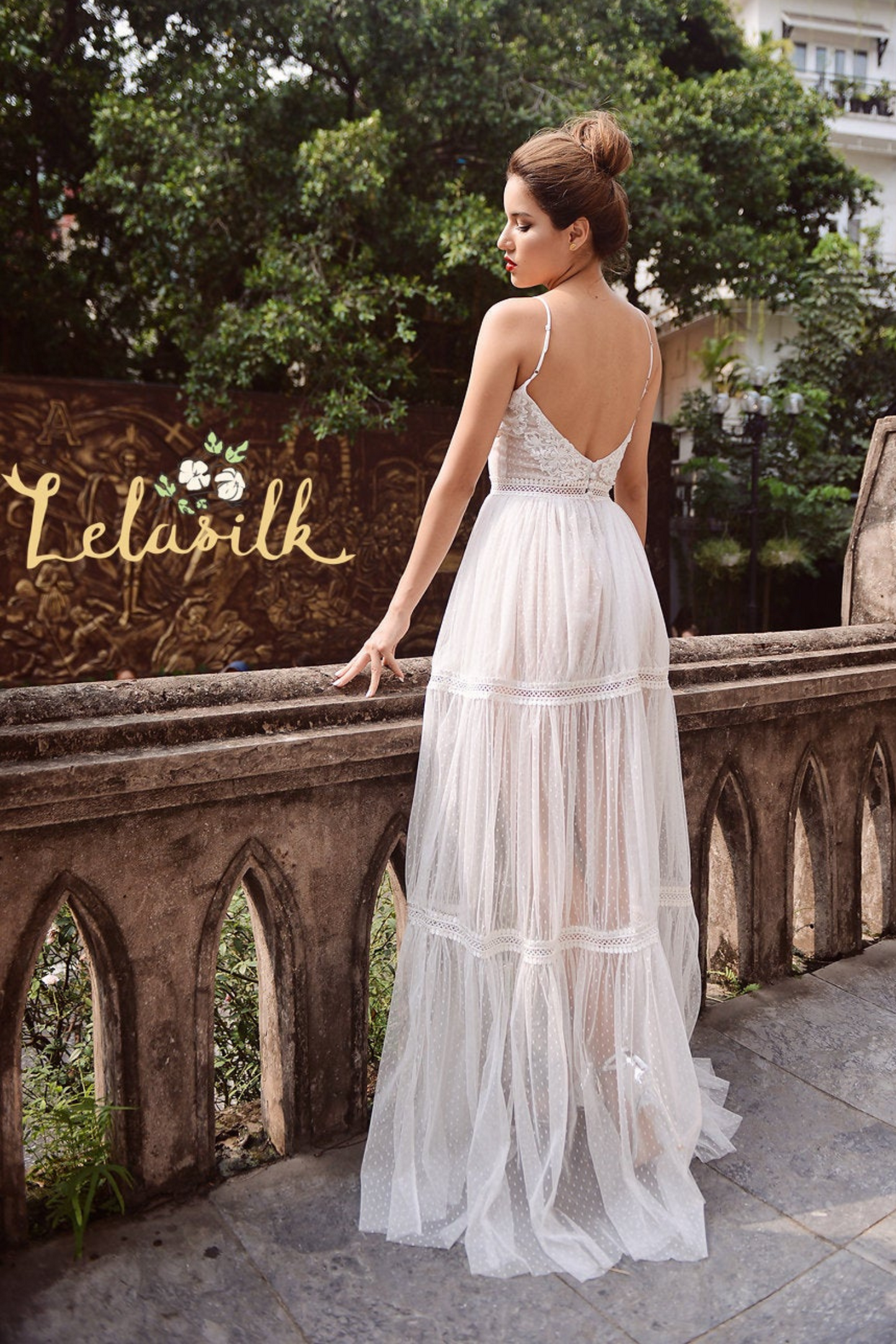 KIARA Embellished Low-Back Bridal Gown