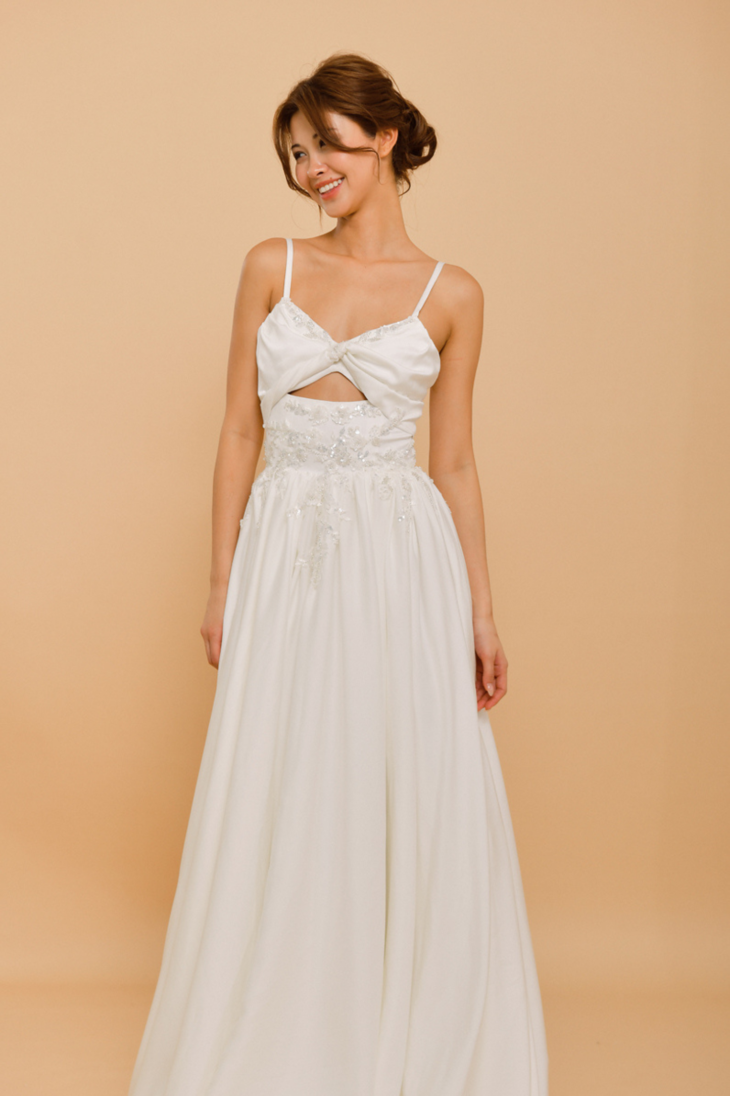 DAYA Twisted-Bodice Bridal Gown