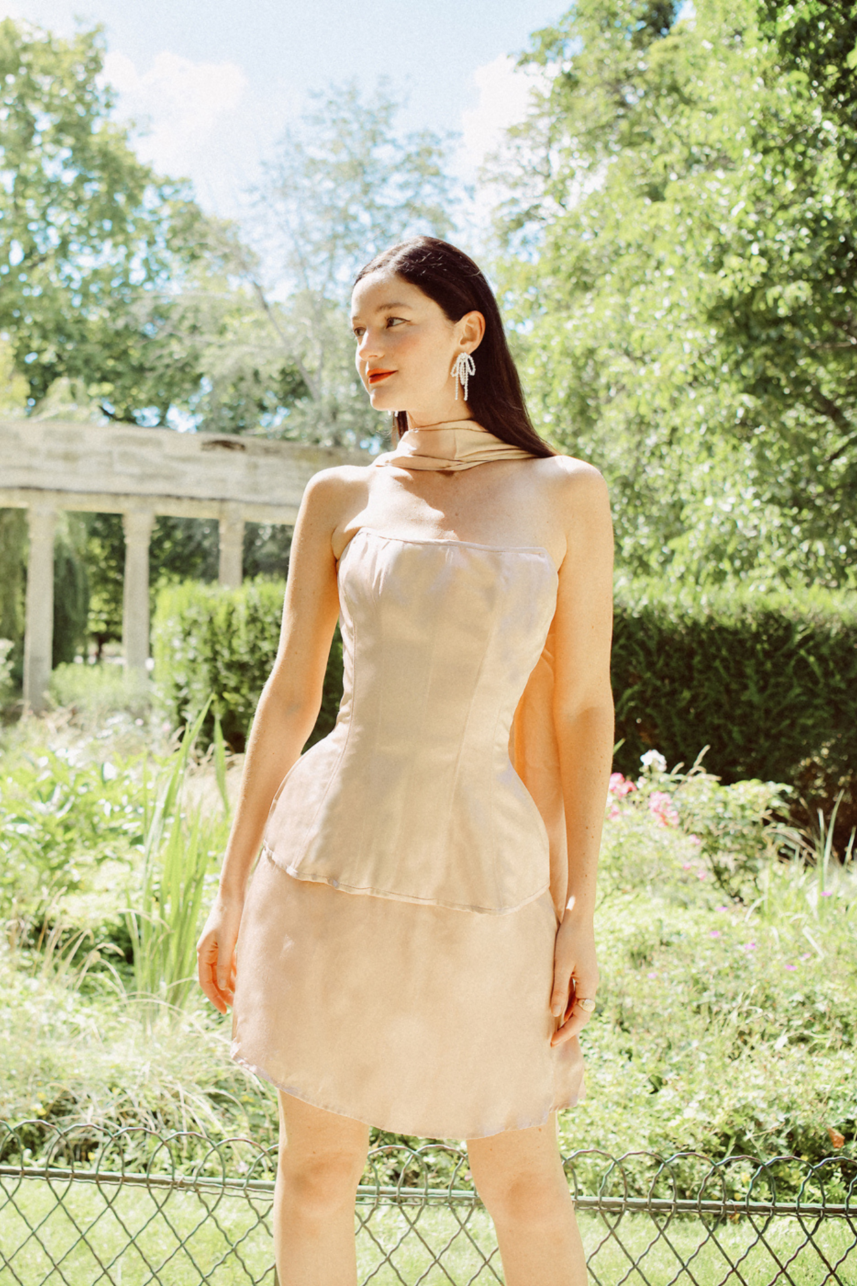 Éclipse Rose Gold Bridal Two Piece with Scarf