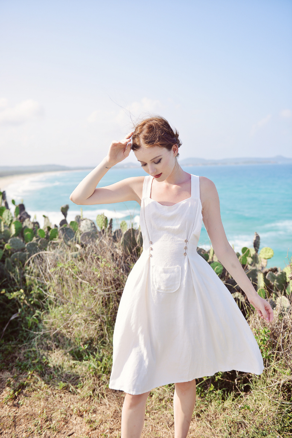 Organic Cotton Linen Pinafore Dress