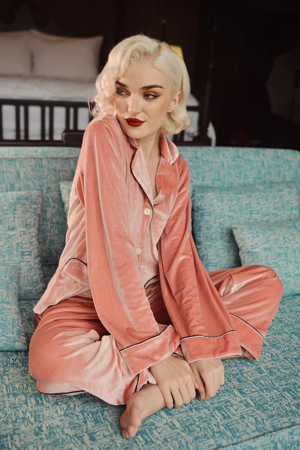 Long Sleeve Velvet Pajamas set for Women - Winter Velvet Pajamas