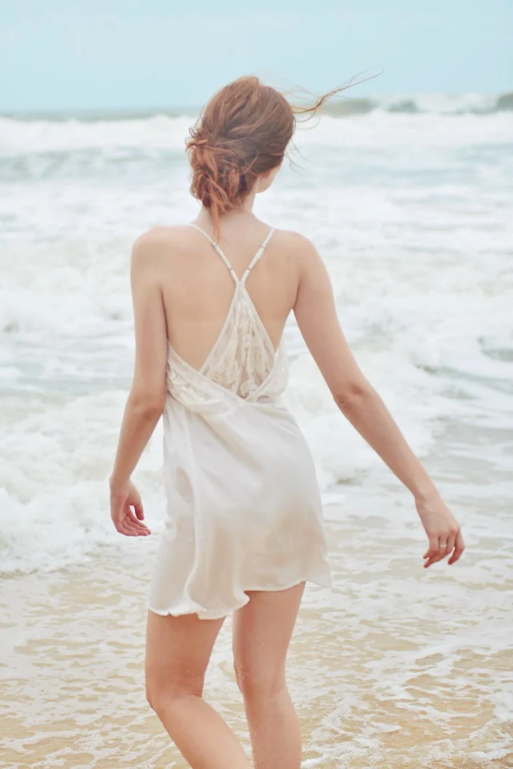 Lace Bridal Silk Slip Women