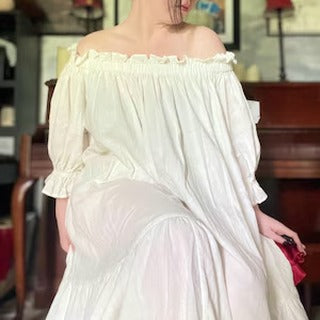 Maxi Gothic Ruffle Cotton Nightgown