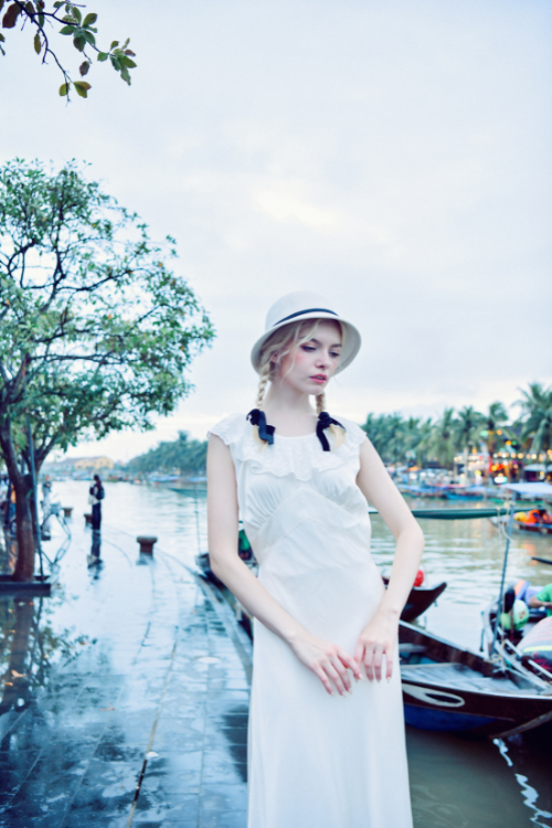 Blanche Heritage Mulberry Silk Maxi Dress