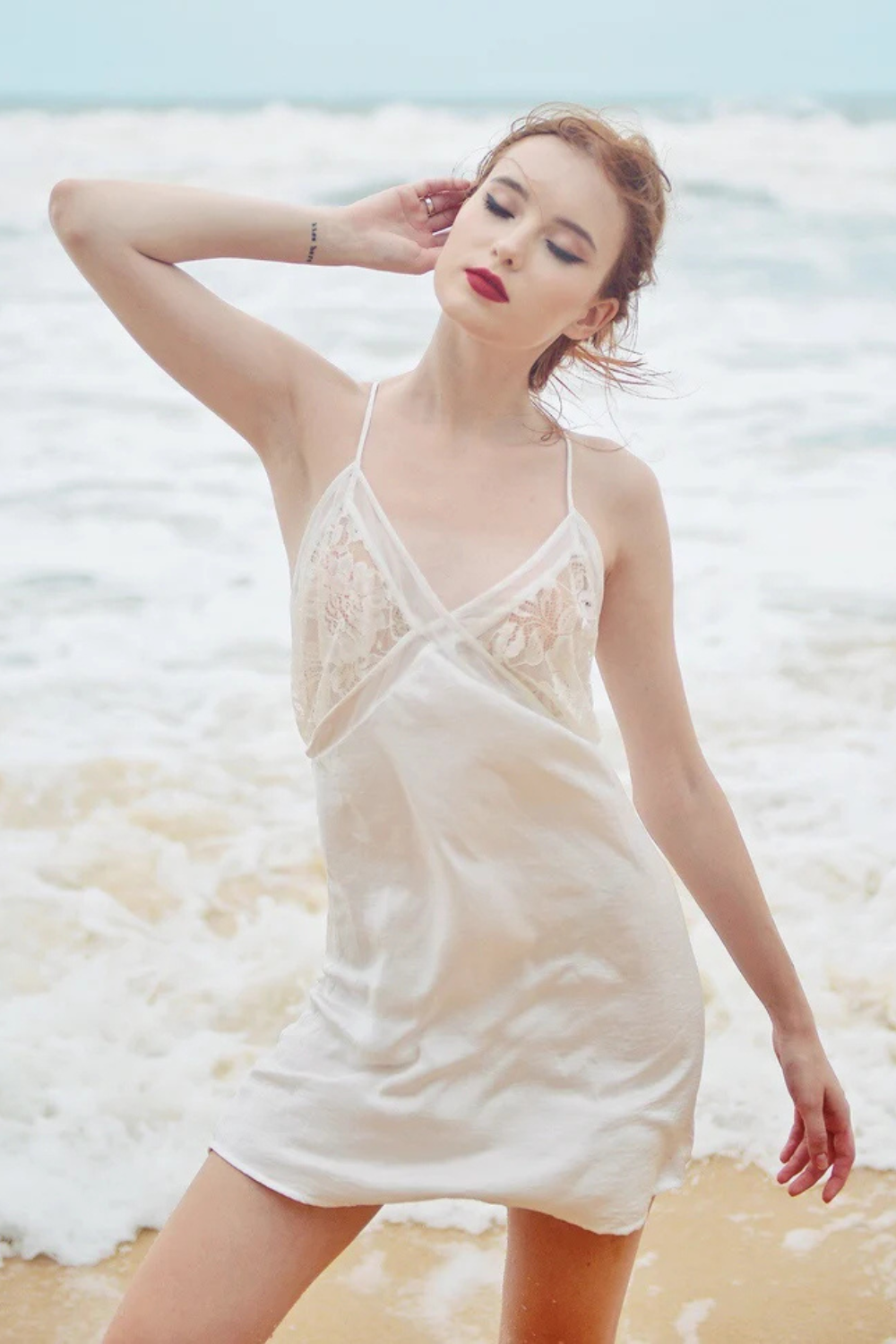 Lace Bridal Silk Slip Women