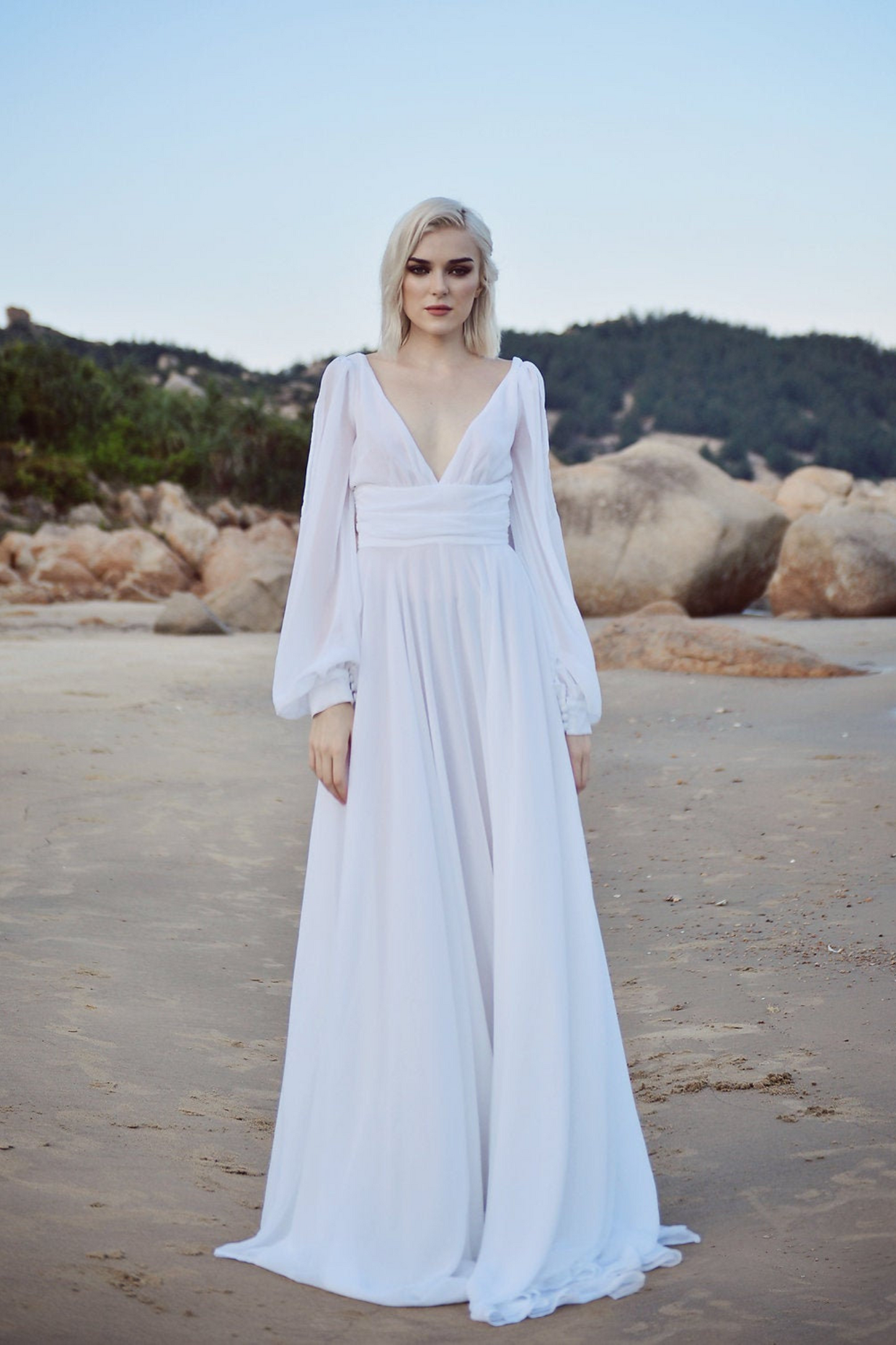 TARA Silk Wedding Gown