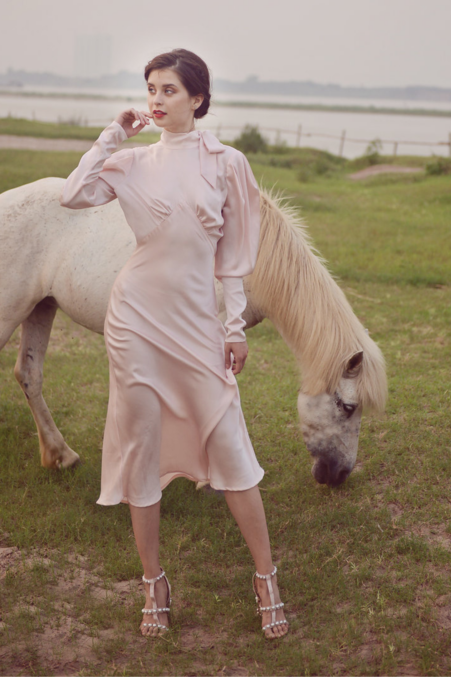 JESSABELLE Silk Midi Dress