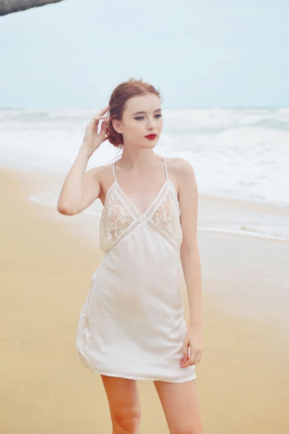 Lace Bridal Silk Slip Women