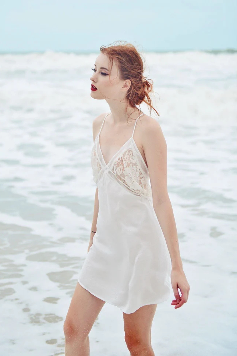 Lace Bridal Silk Slip Women