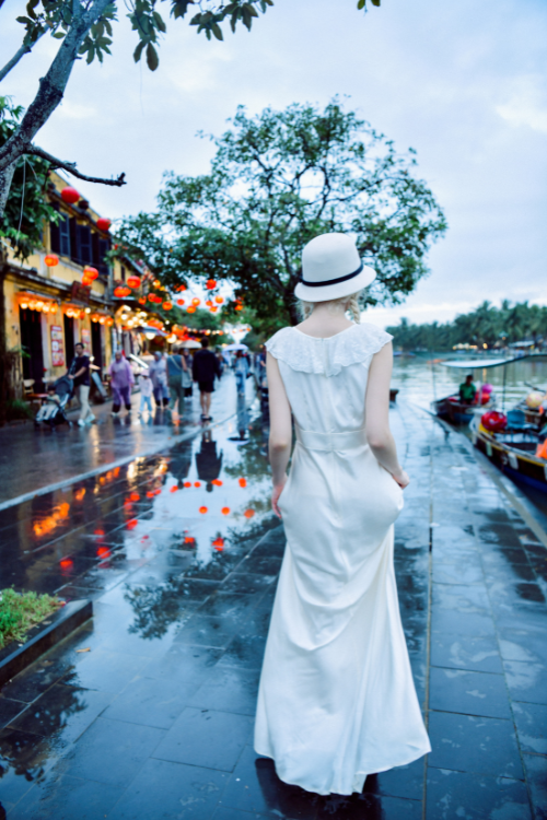 Blanche Heritage Mulberry Silk Maxi Dress