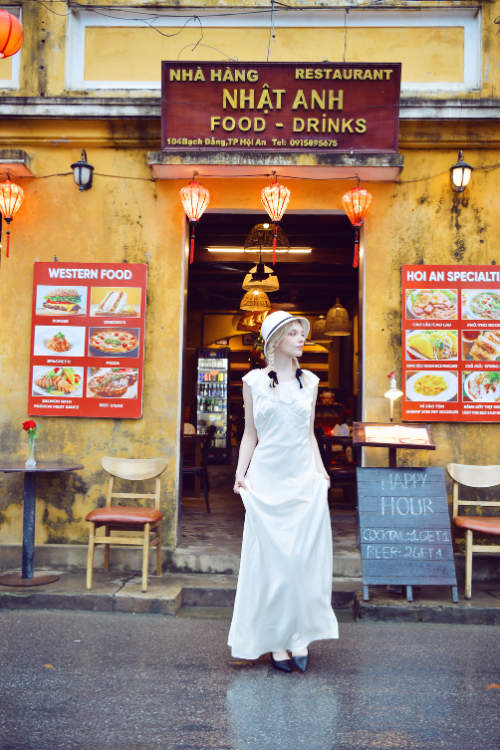 Blanche Heritage Mulberry Silk Maxi Dress