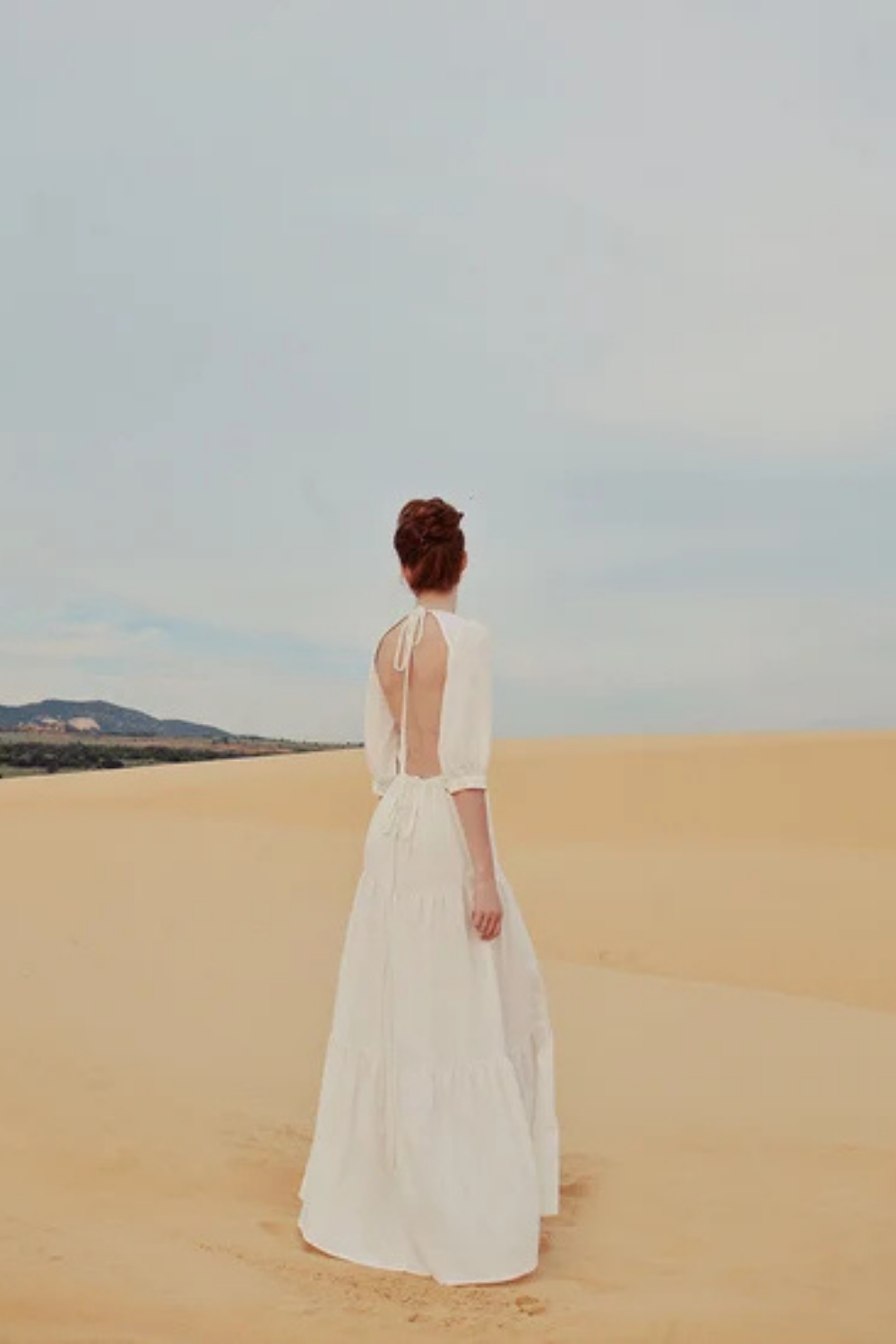 Backless Linen Maxi Dress