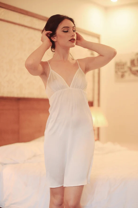 Women Silk Sleepwear - Silk Slip Dress - Silk Nightgown For Brides - Honeymoon Lingeries