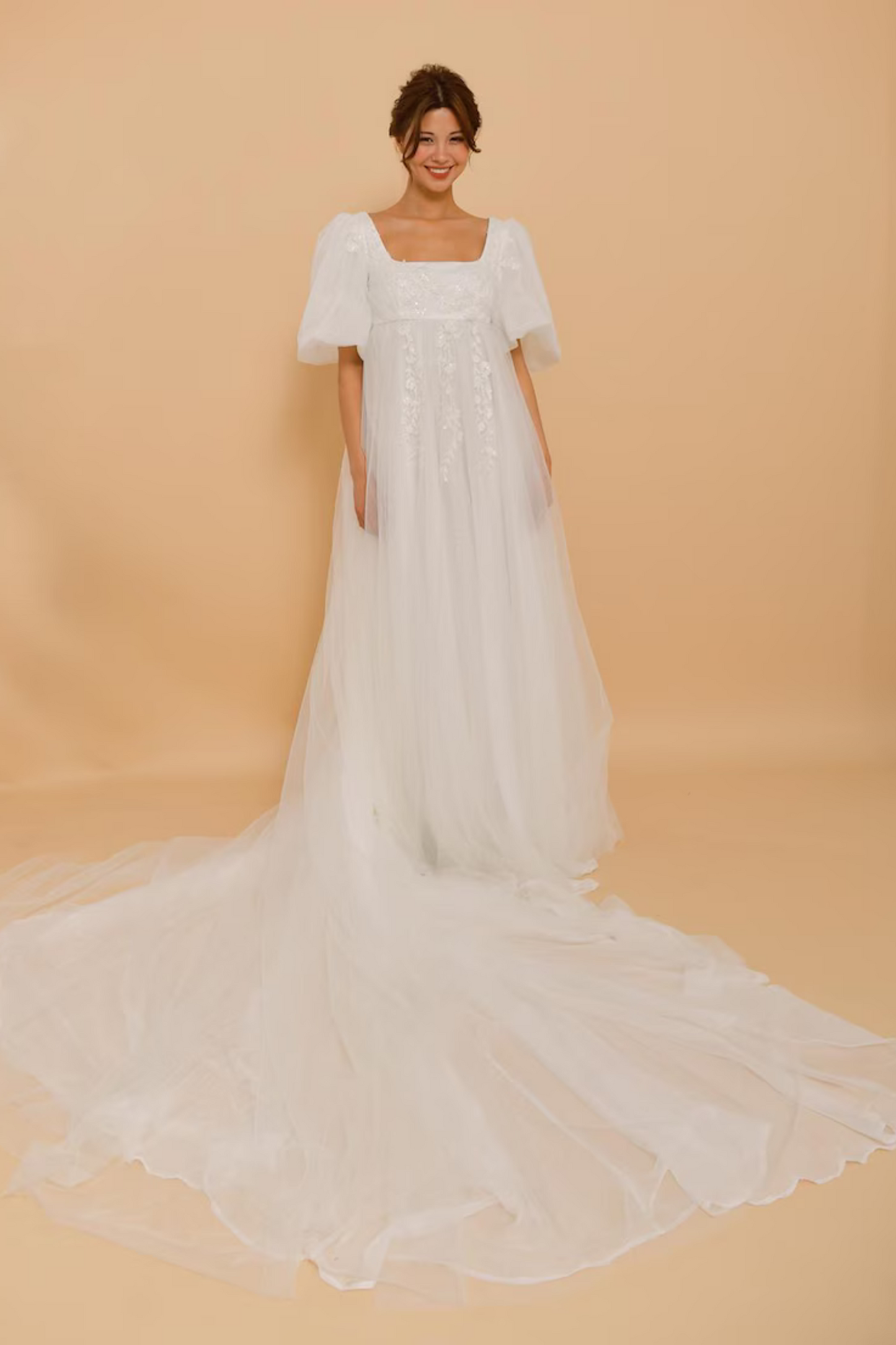 EMMELINE Boho Silk Wedding Gown