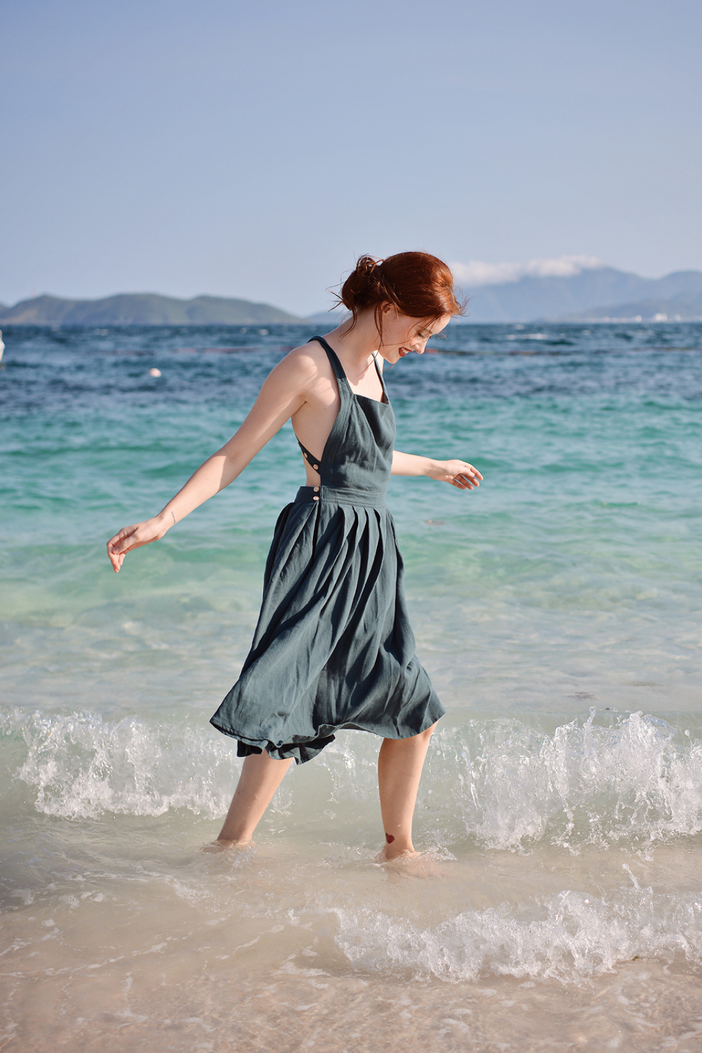 Pinafore Linen Cotton Dress