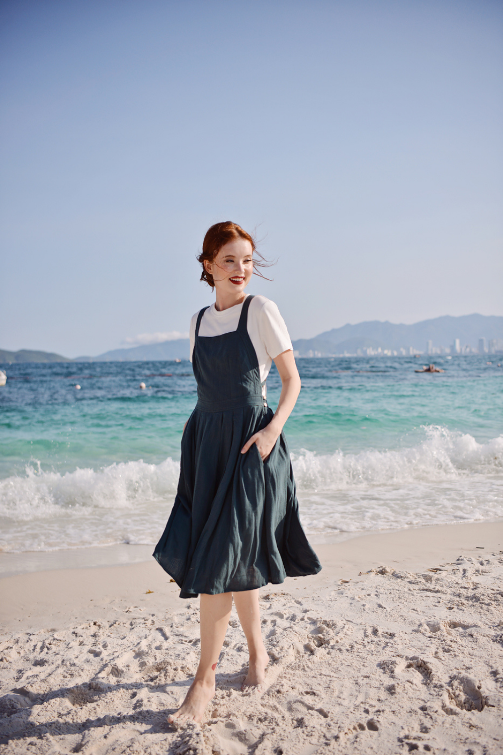 Pinafore Linen Cotton Dress