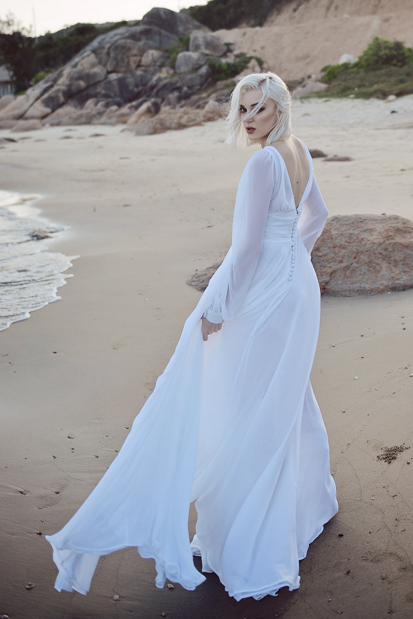 TARA Silk Wedding Gown
