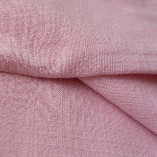 Soft Linen Fabric by the yard in Baby Pink