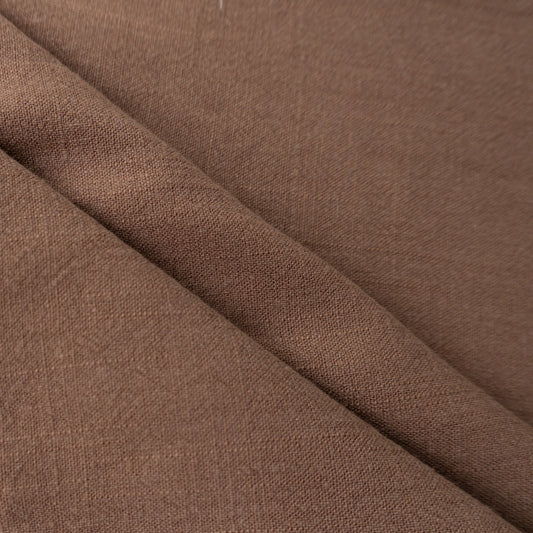 Soft Linen Fabric by the yard in Cocoa