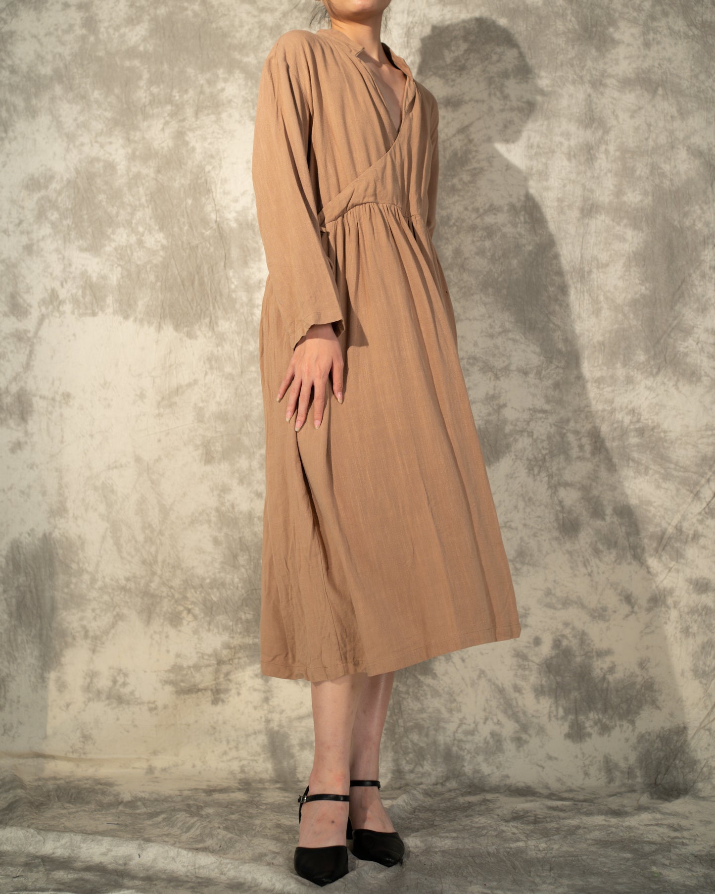 Organic Cotton Loose Caftan- Latte- Like New- Worn Once For Photoshoot
