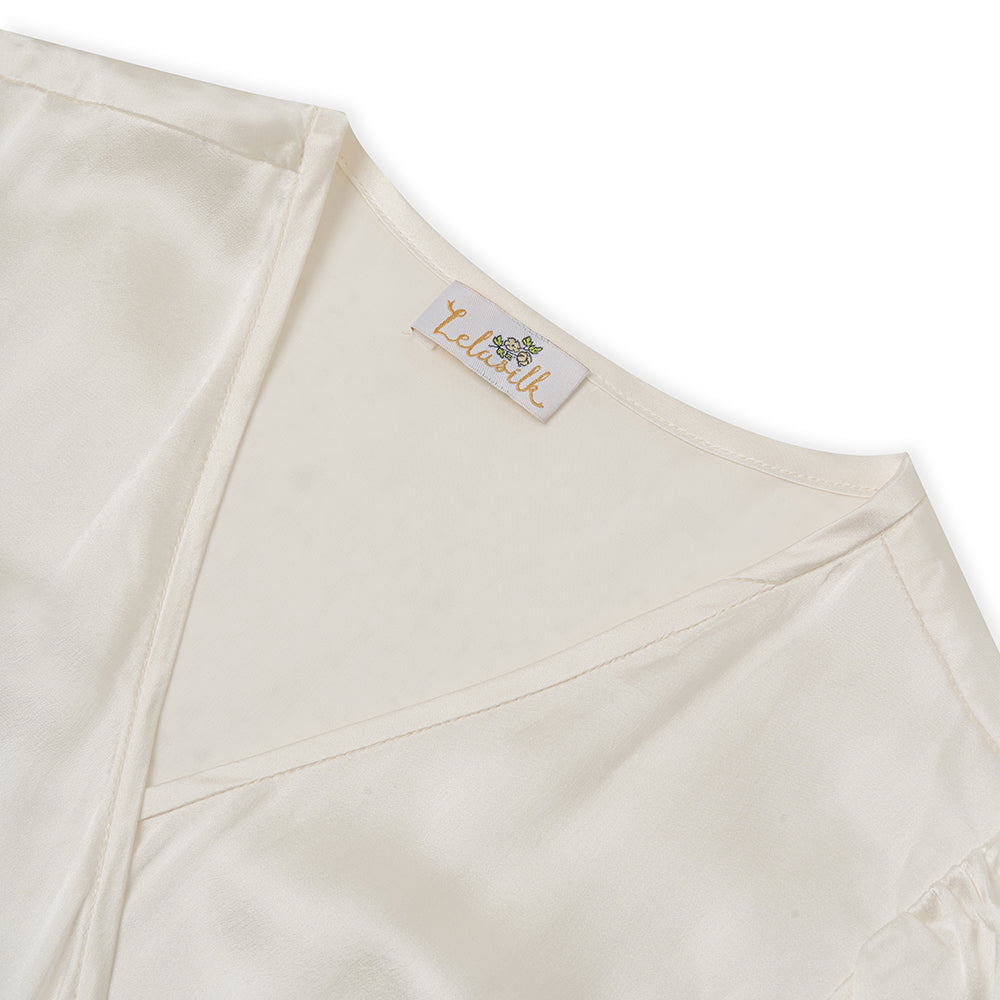 Silk Wrap Dress - Maxi Silk Dress - Summer White Dress