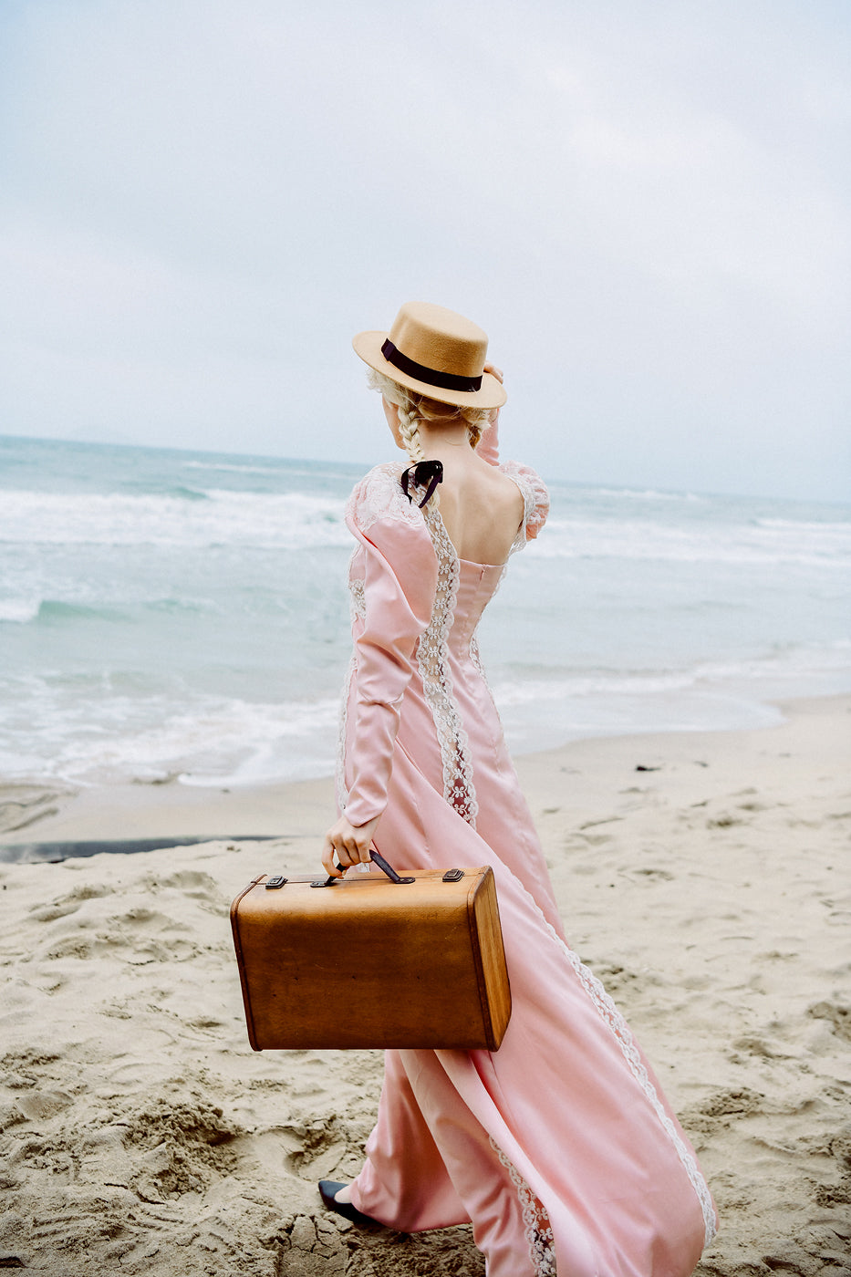 Corinne Maxi Silk Dress with Lace Details