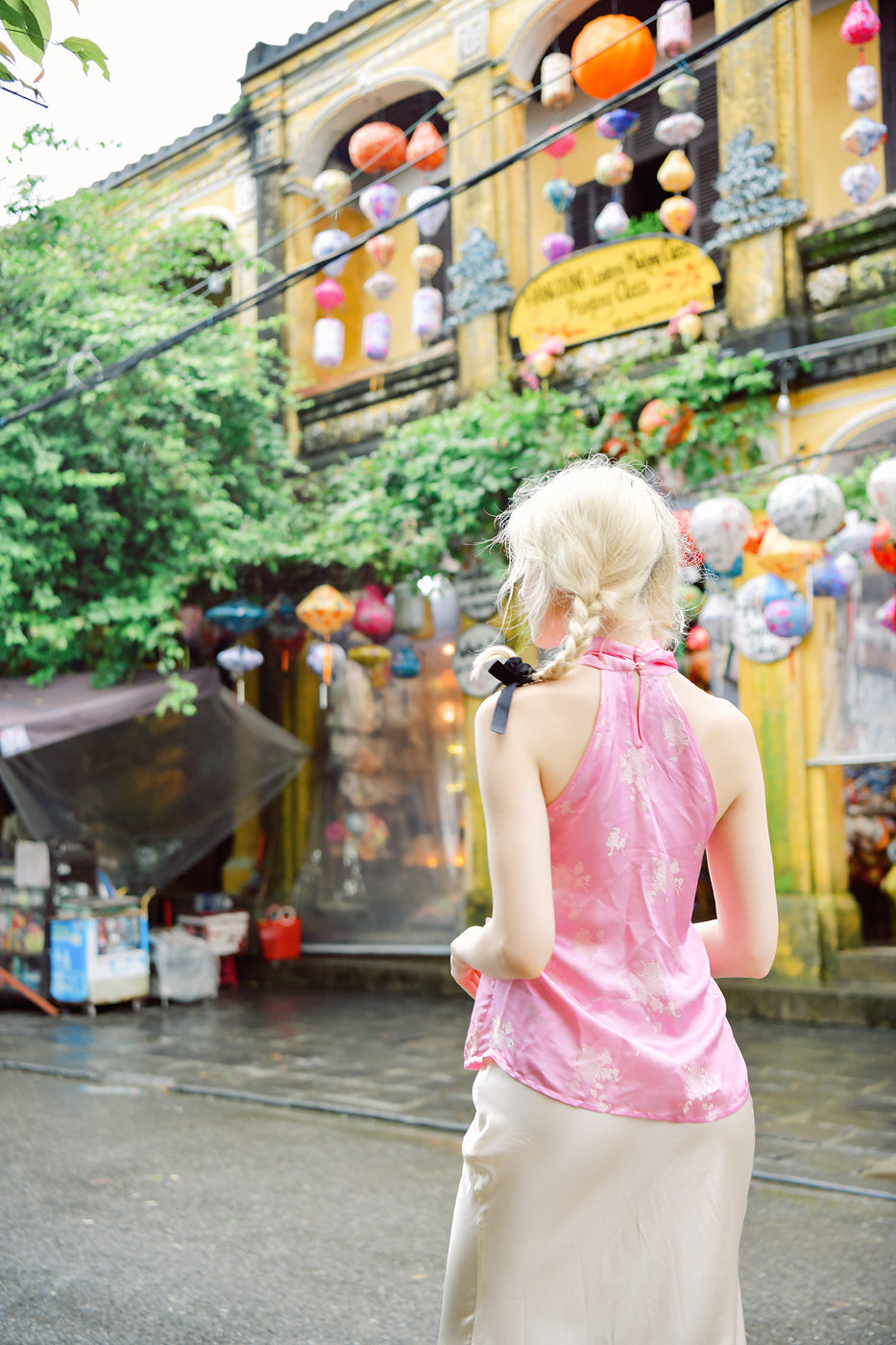 Aurore Heritage Mulberry Silk Halter Top