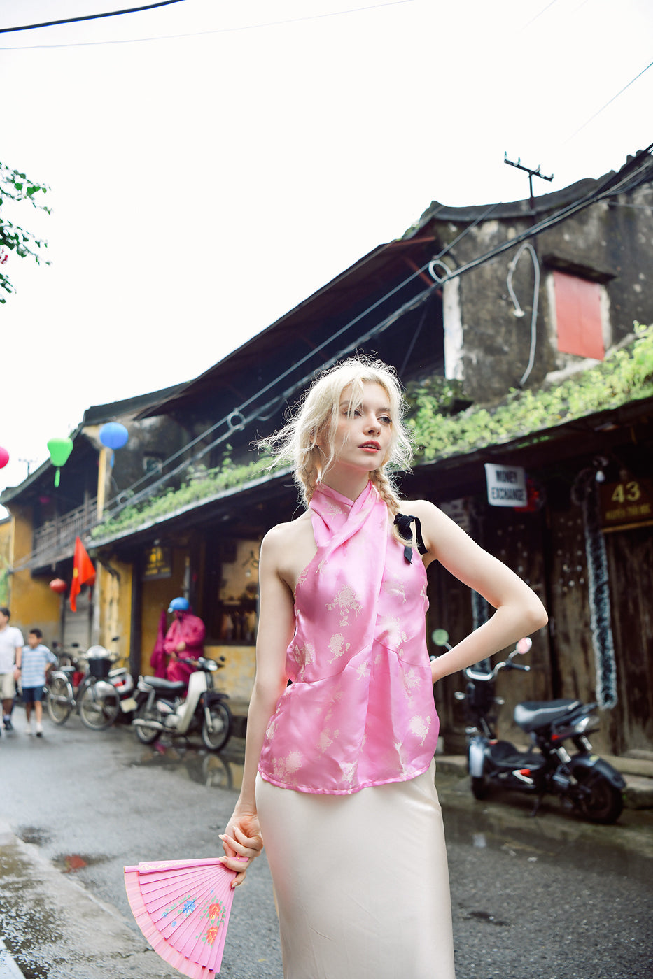 Aurore Heritage Mulberry Silk Halter Top