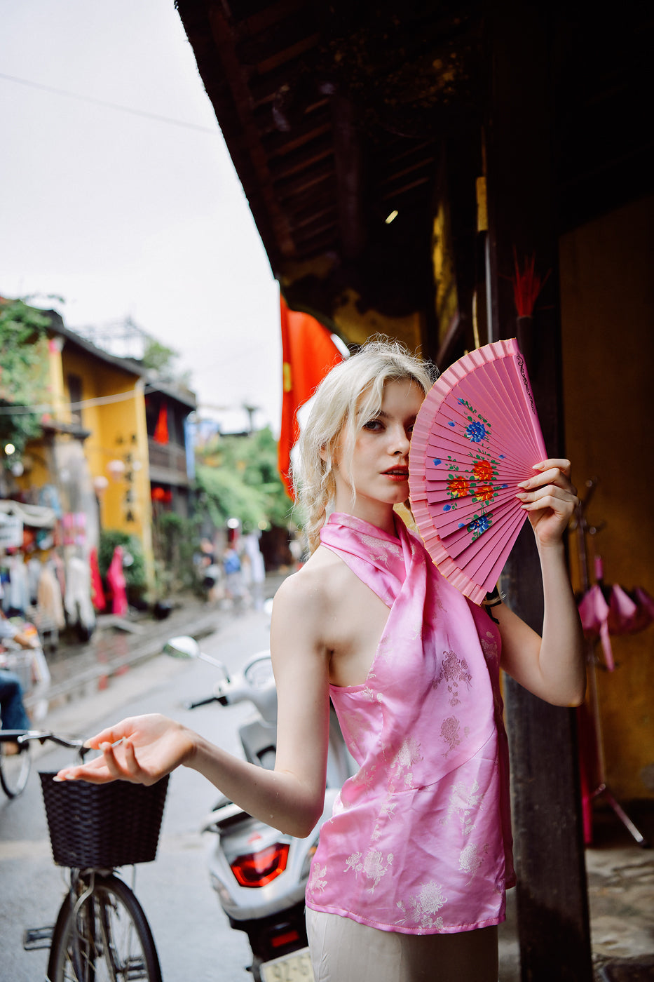 Aurore Heritage Mulberry Silk Halter Top