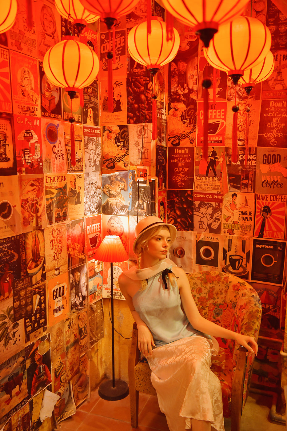 Olympe Asymmetrical Heritage Mulberry Silk Top