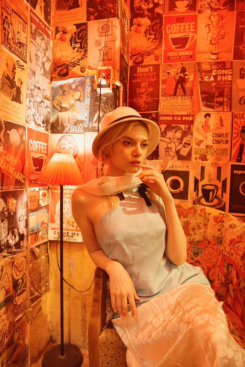 Olympe Asymmetrical Heritage Mulberry Silk Top