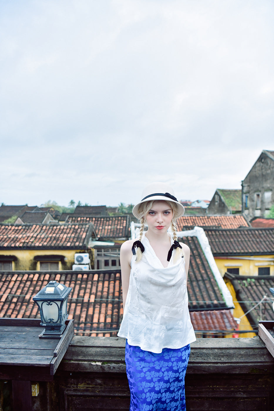 Gisèle Halter Neck Heritage Mulberry Silk Top