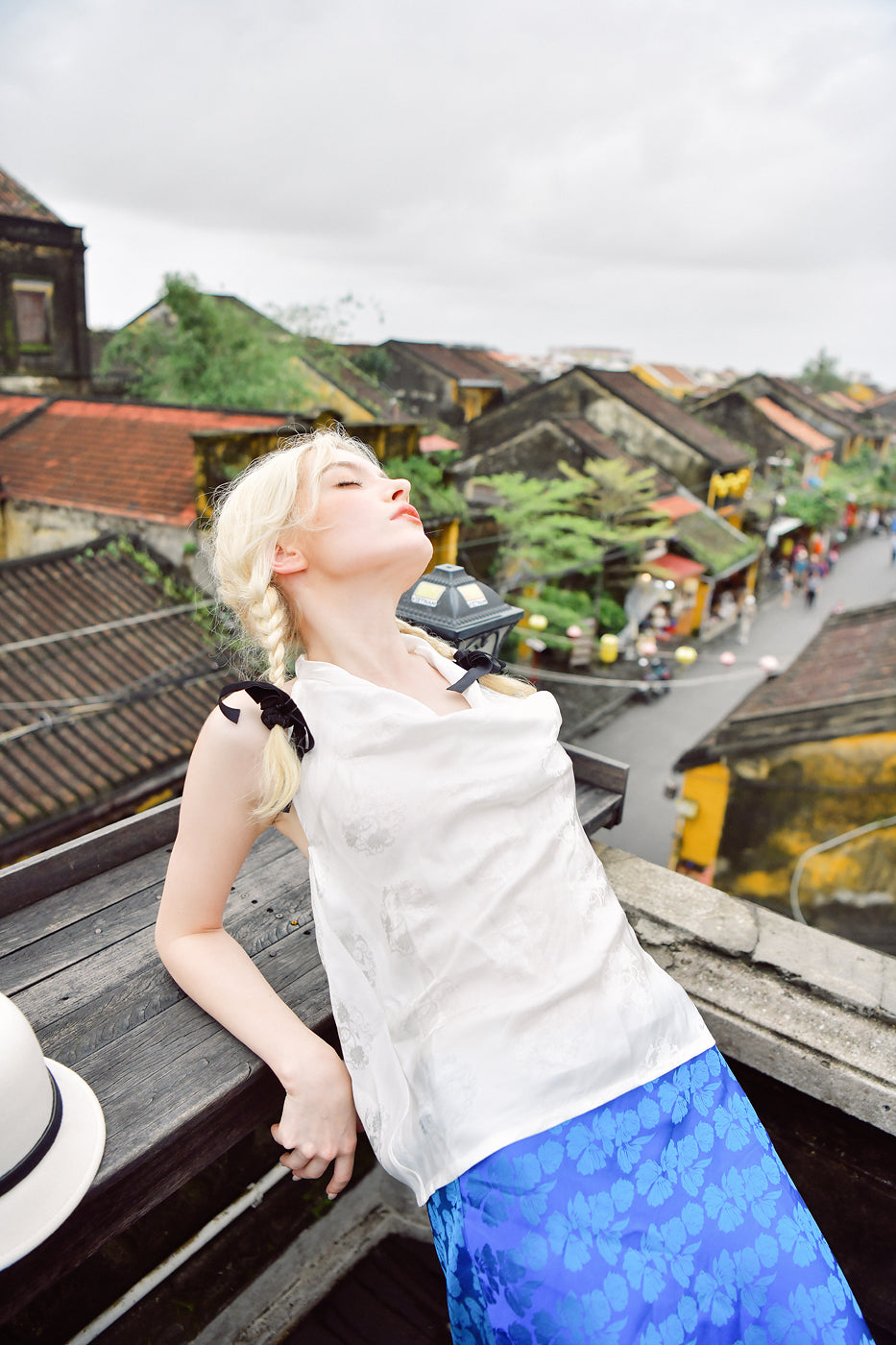 Gisèle Halter Neck Heritage Mulberry Silk Top