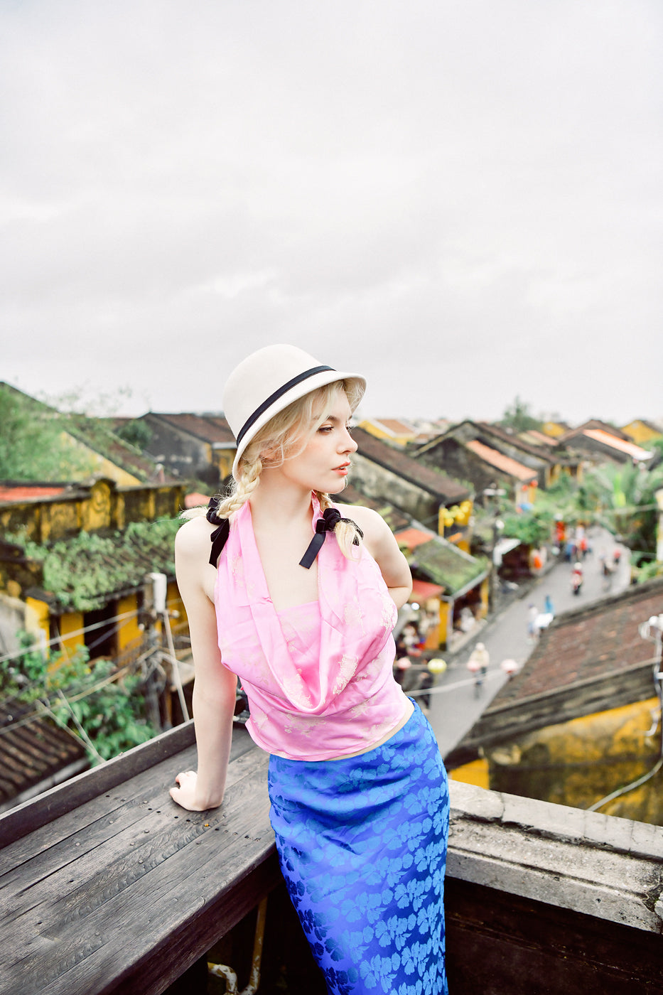 Pétale Multiway Heritage Mulberry Silk Top