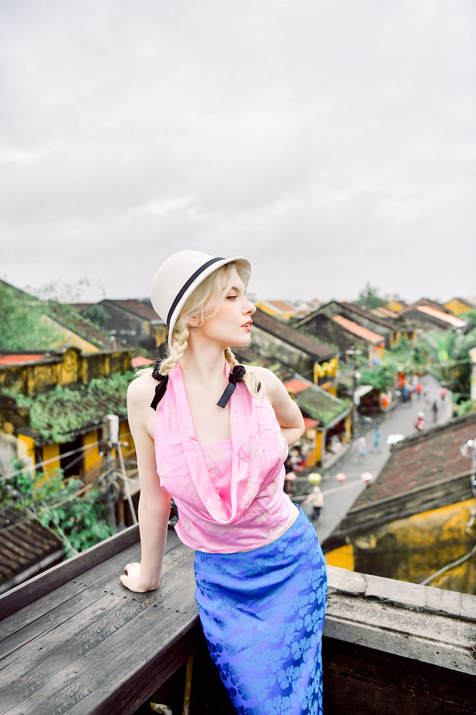 Pétale Multiway Heritage Mulberry Silk Top