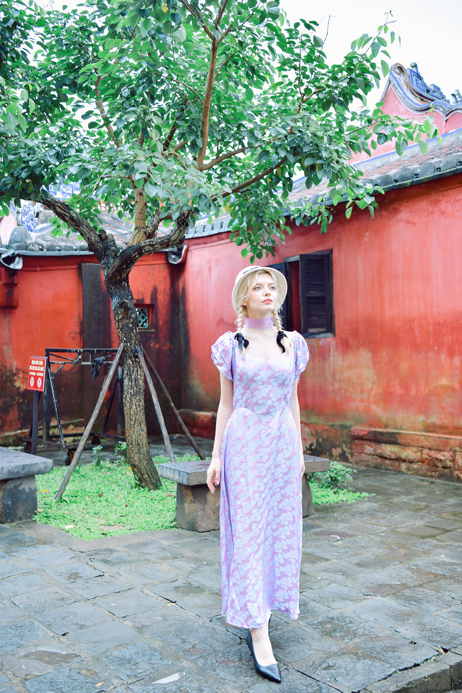 Irisée Maxi Heritage Mulberry Silk Dress