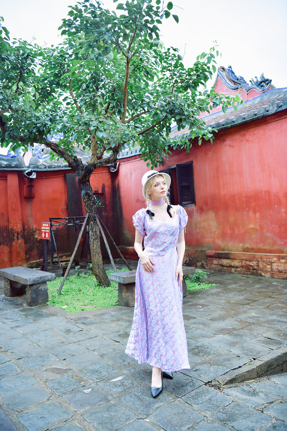 Irisée Maxi Heritage Mulberry Silk Dress