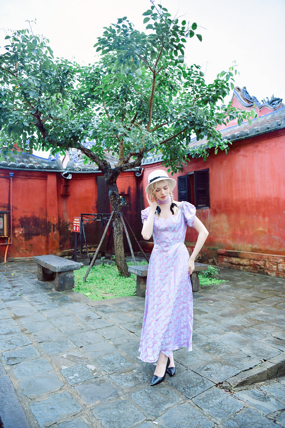 Irisée Maxi Heritage Mulberry Silk Dress