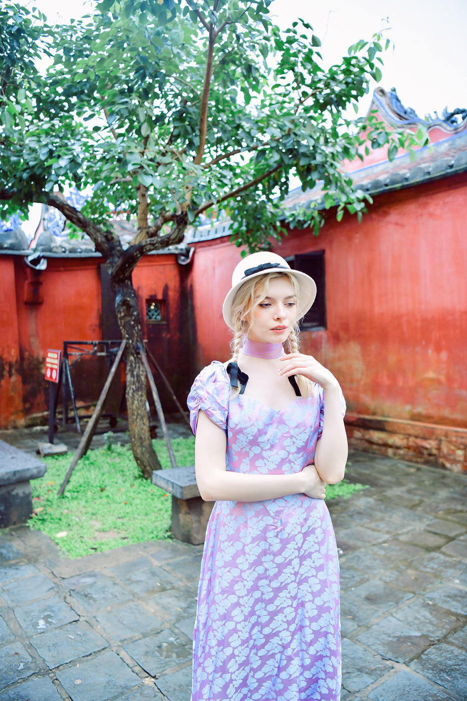 Irisée Maxi Heritage Mulberry Silk Dress