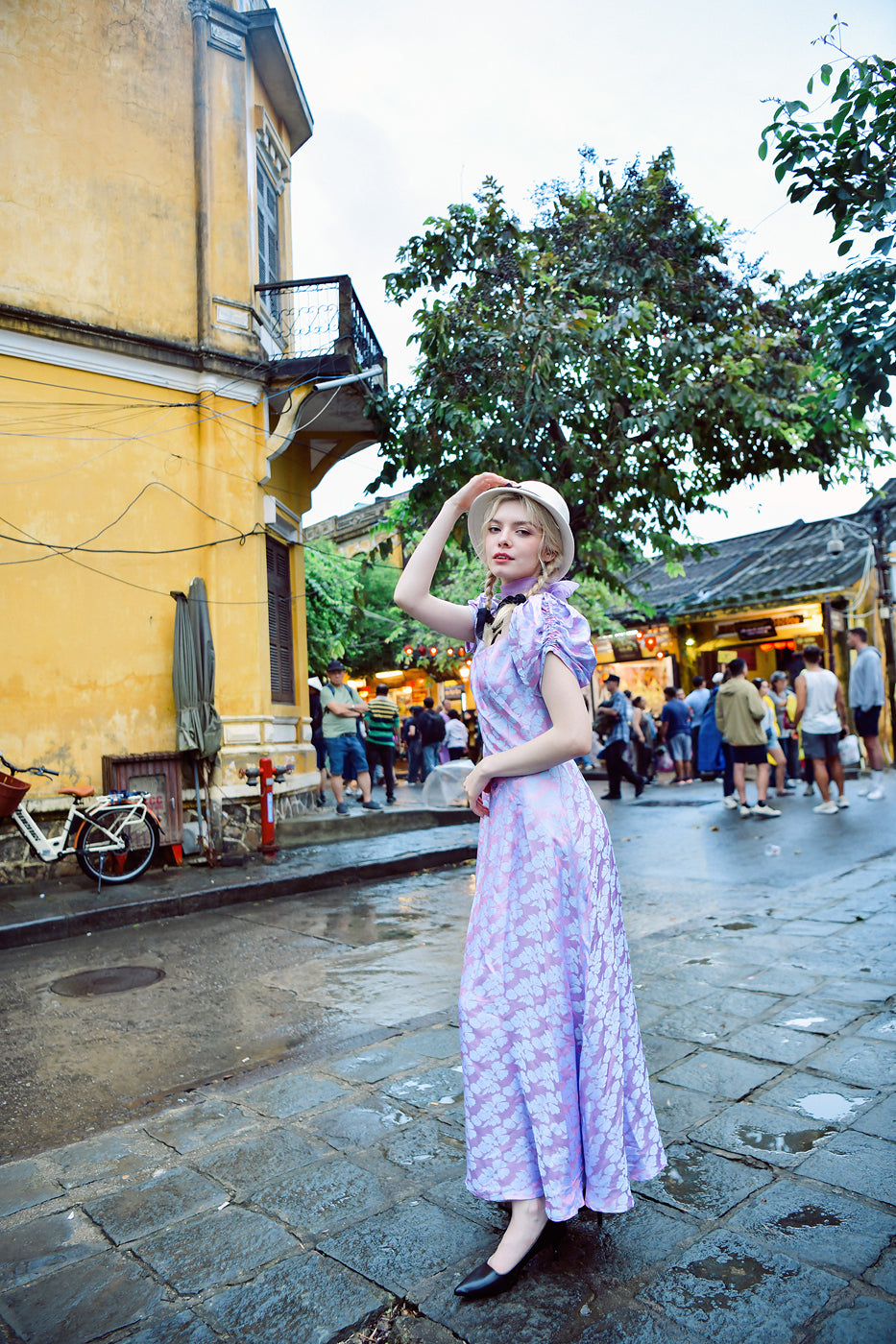 Irisée Maxi Heritage Mulberry Silk Dress