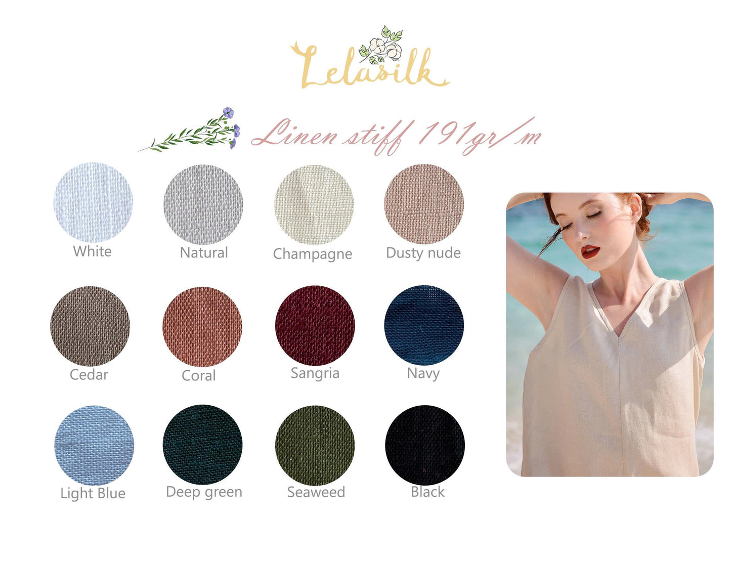 Pure Flax Linen Long Sleeves Shirt with Mandarin Collar